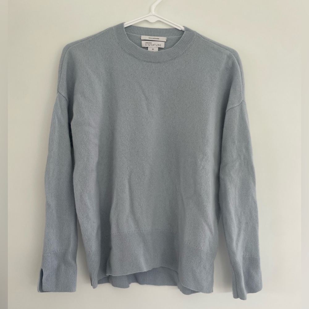 Nordstrom Signature 100% Cashmere Blue Sweater XS